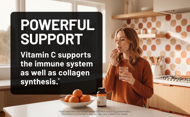 NatureWise Vitamin C 1000mg Capsules - Extra Strength Vegan Vitamin C for Daily Antioxidant & Immune Support - Non-GMO, USA Manufactured