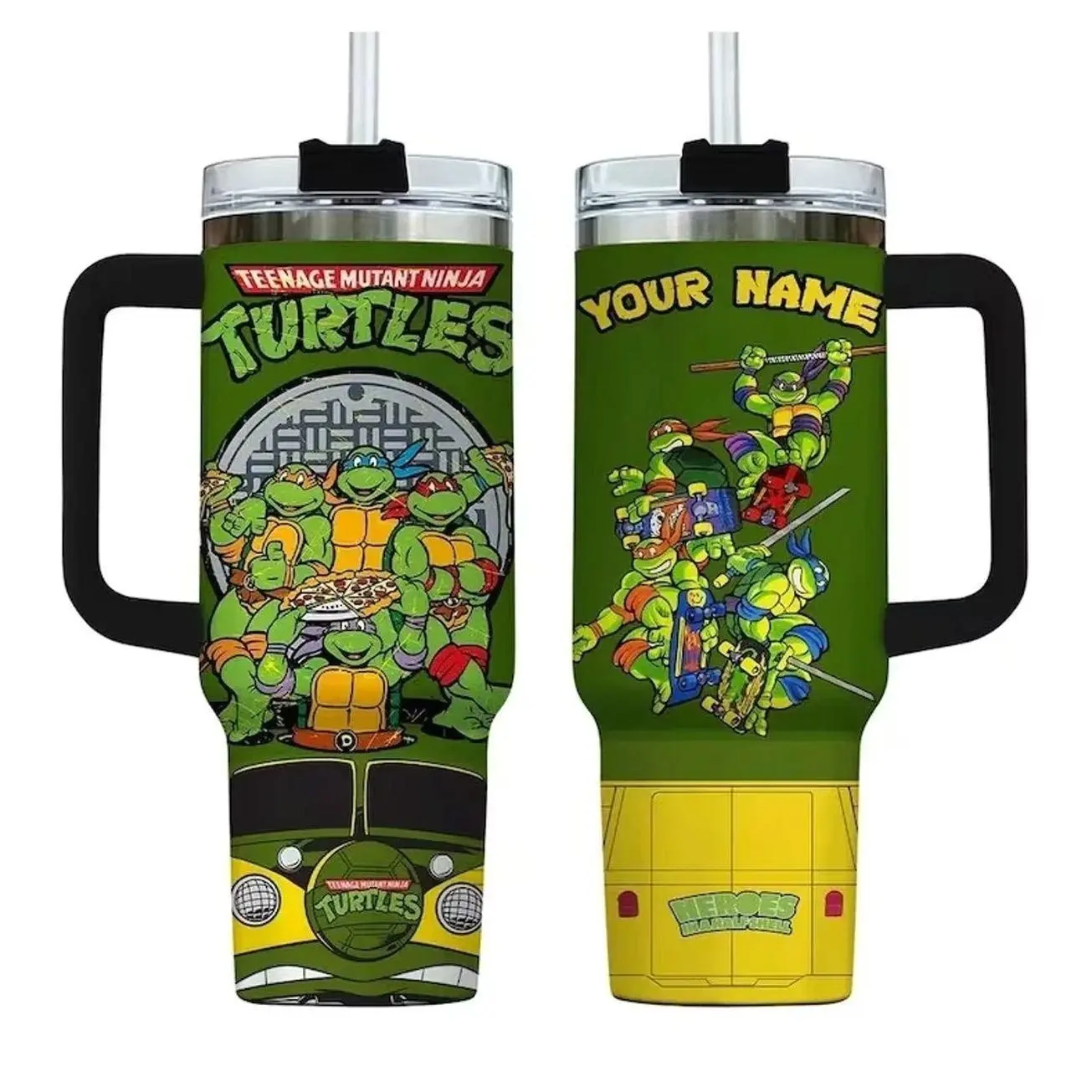 Clawed Hero Inspired 40oz Stainless Steel Handle Tumbler, Comic Superhero Travel Mug