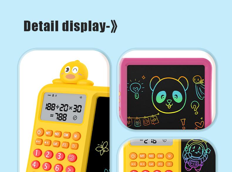 Educational Math Toy for Kids 3-8, STEM Toy,Erasable Writing & Drawing Tablet, Practice + − × ÷, Screen-Free  （+）Valentine Gifts for Kids
