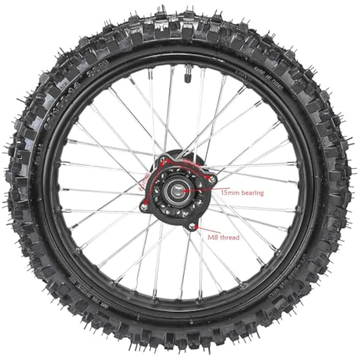 Wheel Tire and Rim With Bearing for Off Road Dirt Pit Bike Apollo Taotao Coolster SSR 110 125cc KX65 Monkey Mini Trail Bike