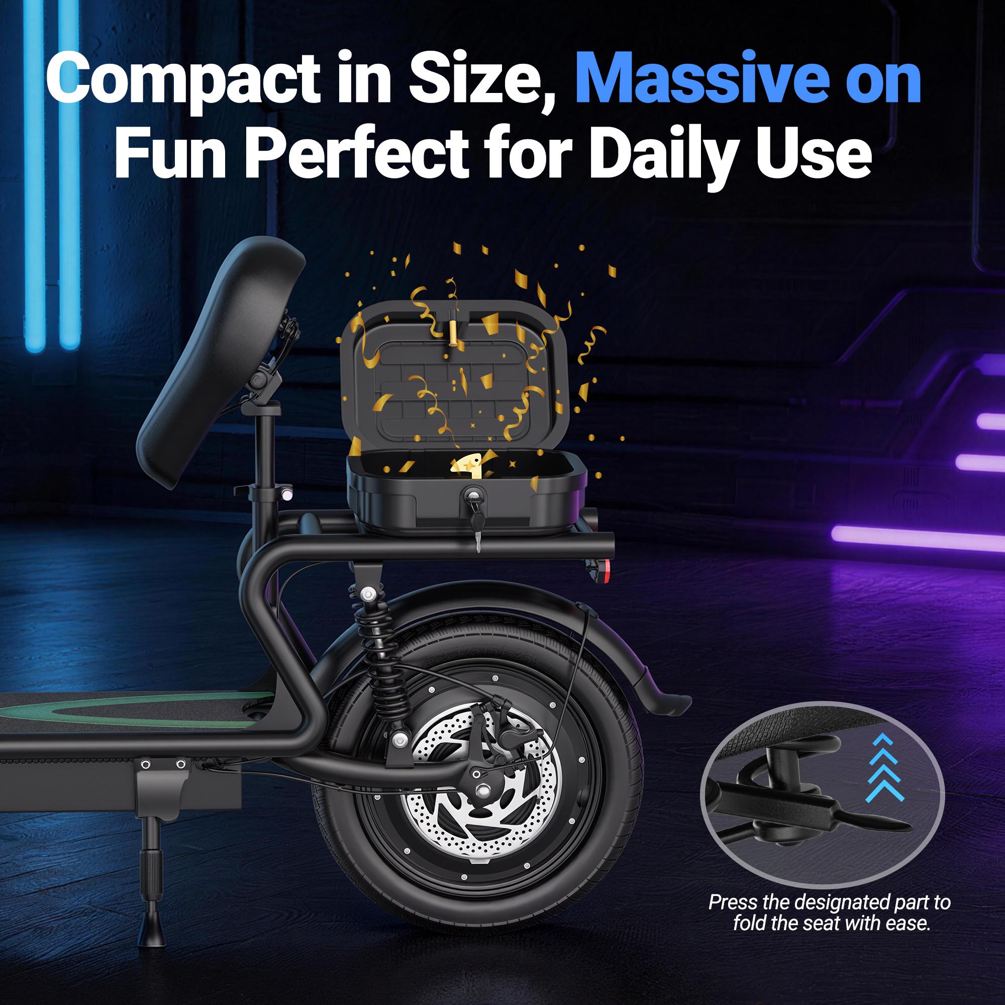 500W Electric Scooter with Seat & Storage – 22MPH, Foldable for Adults & Kids, Perfect for Family Rides ‍‍