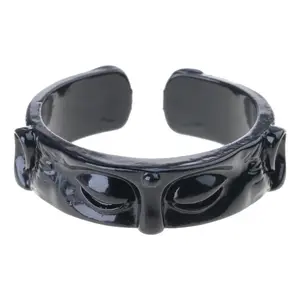 Adjustable Open Half-Face Buddha Ring — Jewelry Accessory for Women and Girls