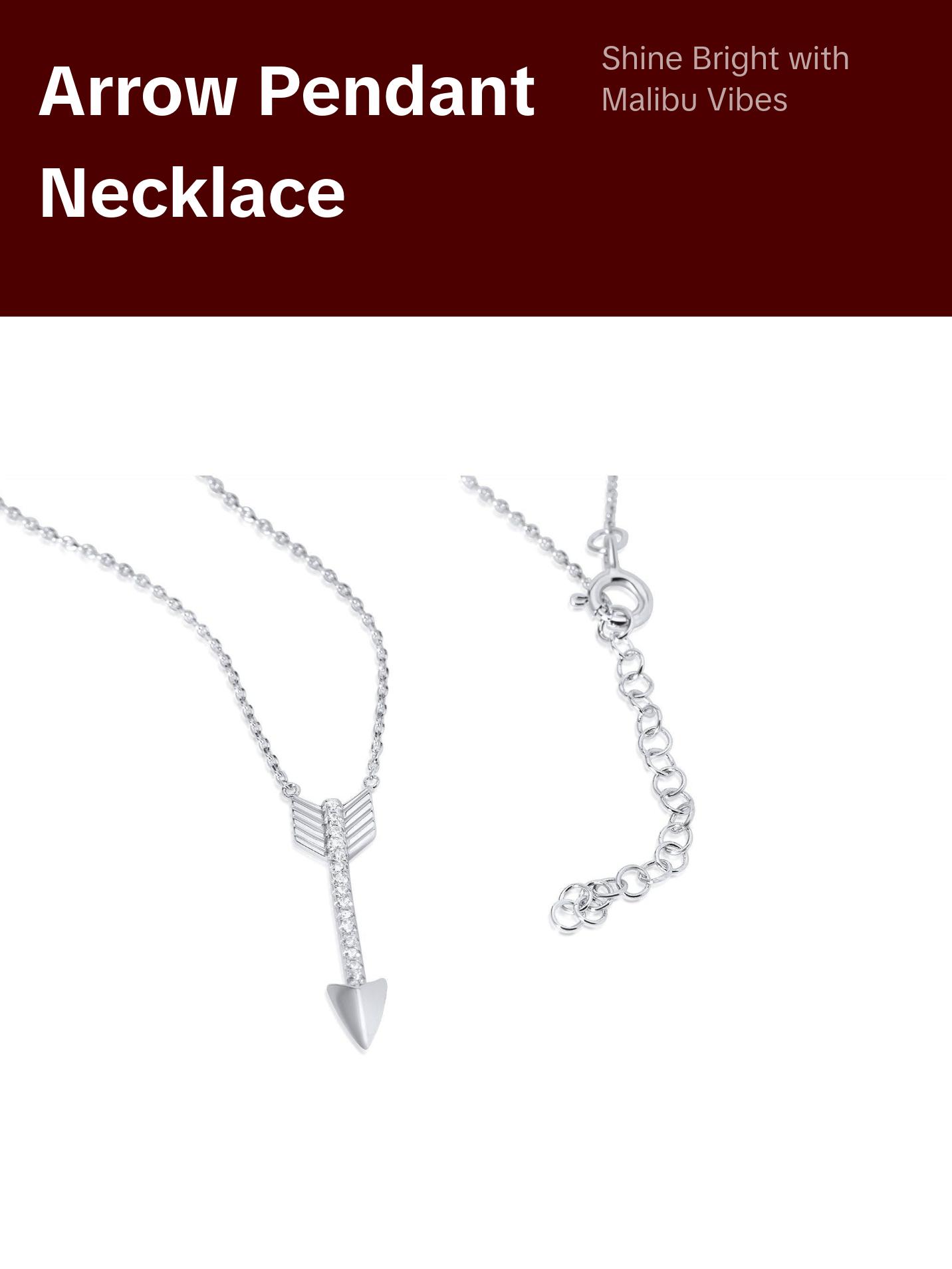 Sterling Silver Arrow Charm Necklace