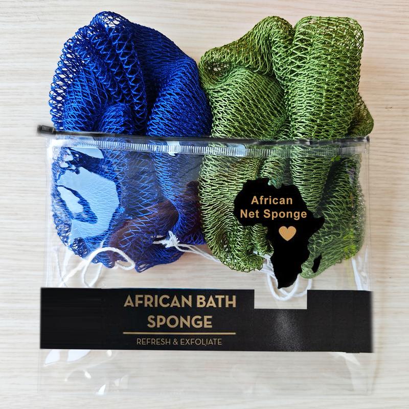 2 PCS Authentic African Exfoliating Net Bath Sponge