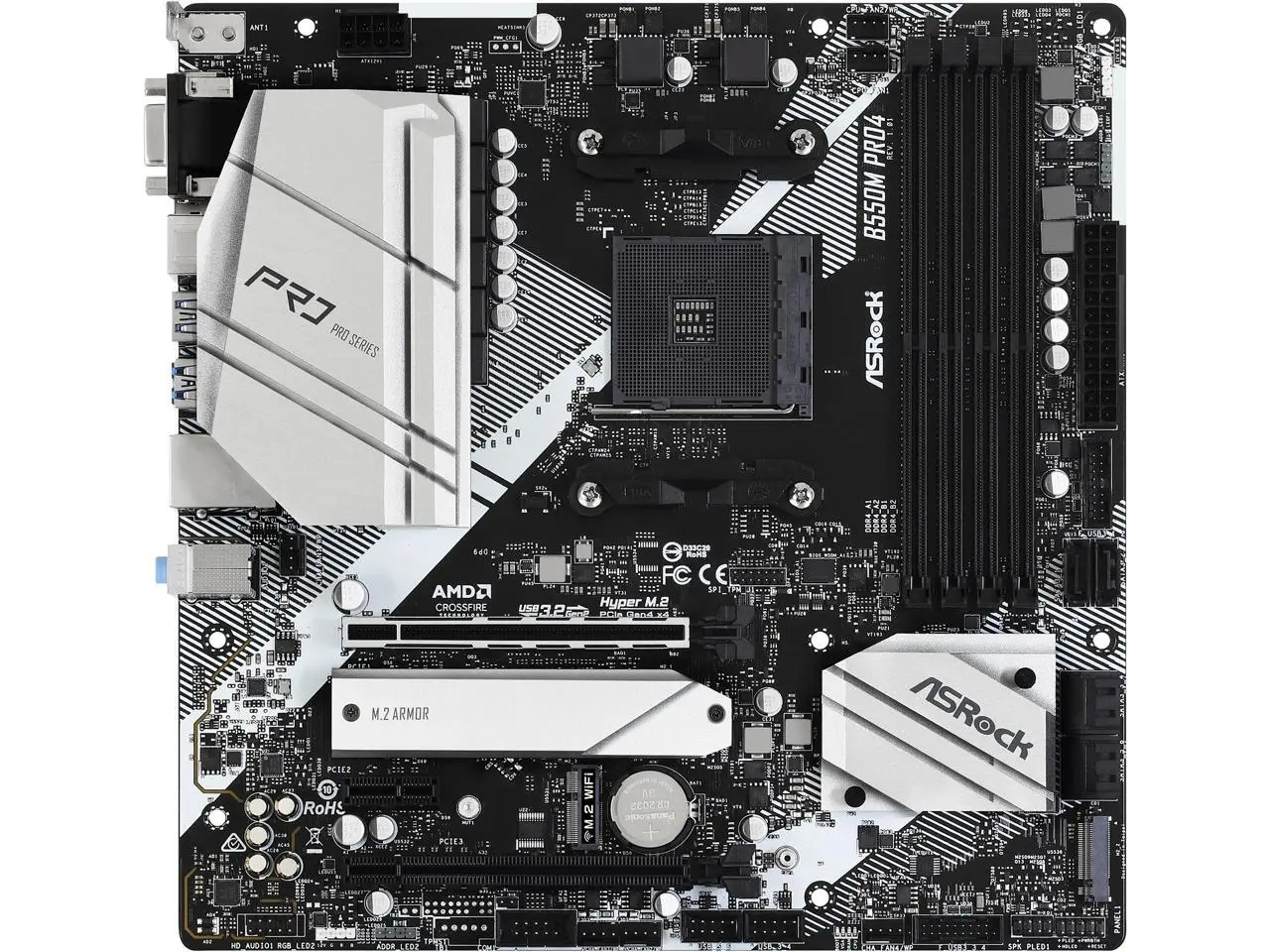 ASRock Prime B550M PRO4 AM4 AMD B550 USB 3.1 USB 3.0 HDMI Micro ATX AMD Motherboard ASRock Prime B550M PRO4 AM4 AMD B550 USB 3.1 USB 3.0 HDMI Micro ATX AMD Motherboard