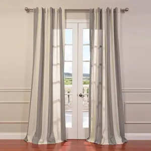 Half Price Drapes Del Mar Striped Linen Blend Sheer Curtain
