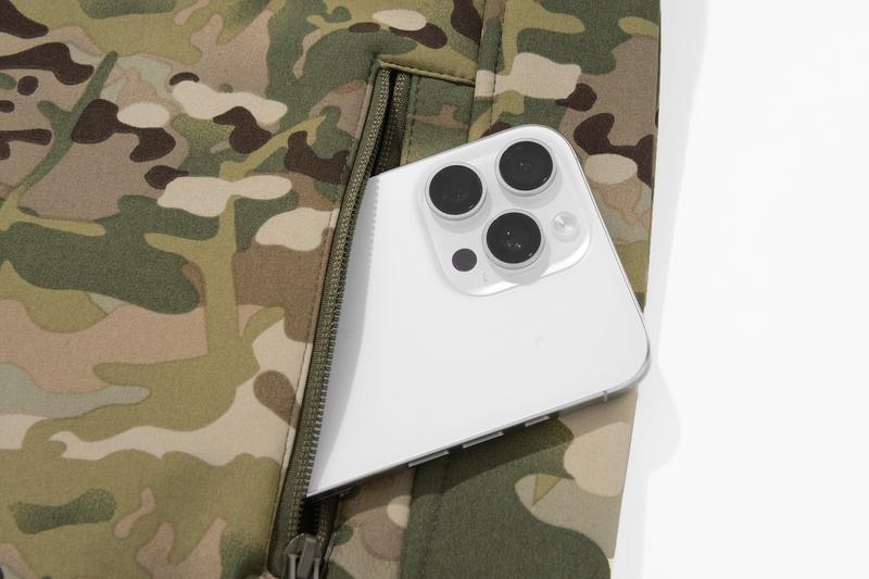 Men's Multi-Pocket Workwear Hooded Jacket, Fleece Waterproof Jacket, 9 Cl Menswear ose-Fitting Pockets Fleece Design. Menswear Coats Coats Tops Long Sleeve Operator Motocross Camo Camouflage Casual Navy Outdoorfun