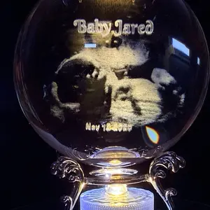 Crystal engraved 3D ultrasound