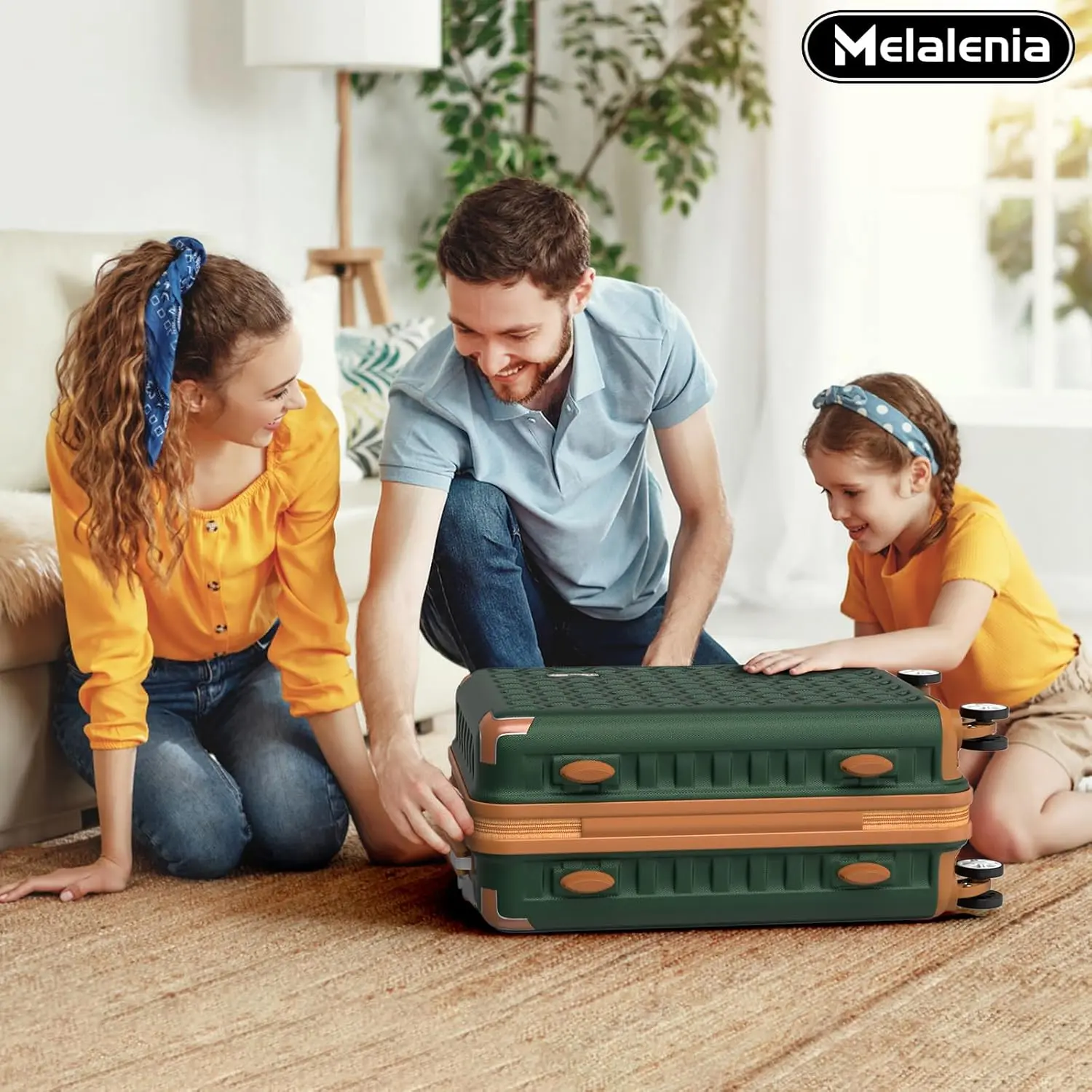 Melalenia Luggage Sets 6 Piece, Durable Suitcase with Travel