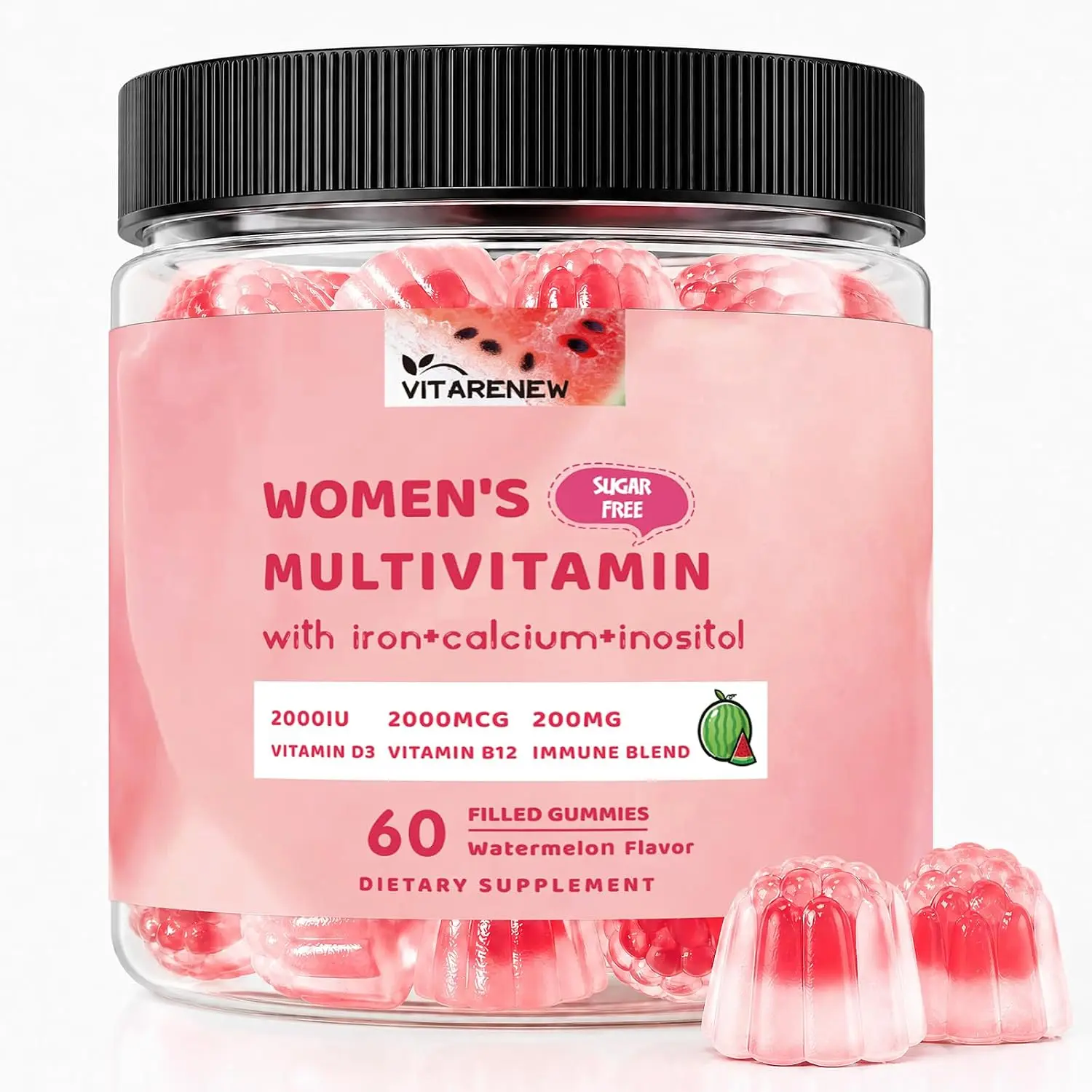Women’s Methylated Multivitamin Gummies – Sugar Free Vegan Daily Vitamins with Methylfolate, B-Complex, Biotin, Iron, Zinc & Essential Nutrients, 60 Count