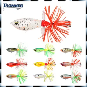 Tractor Double-Prop Topwater Lure - Floating Surface Popper with Twin Spinners for Bass & Snakehead - Long Cast Design