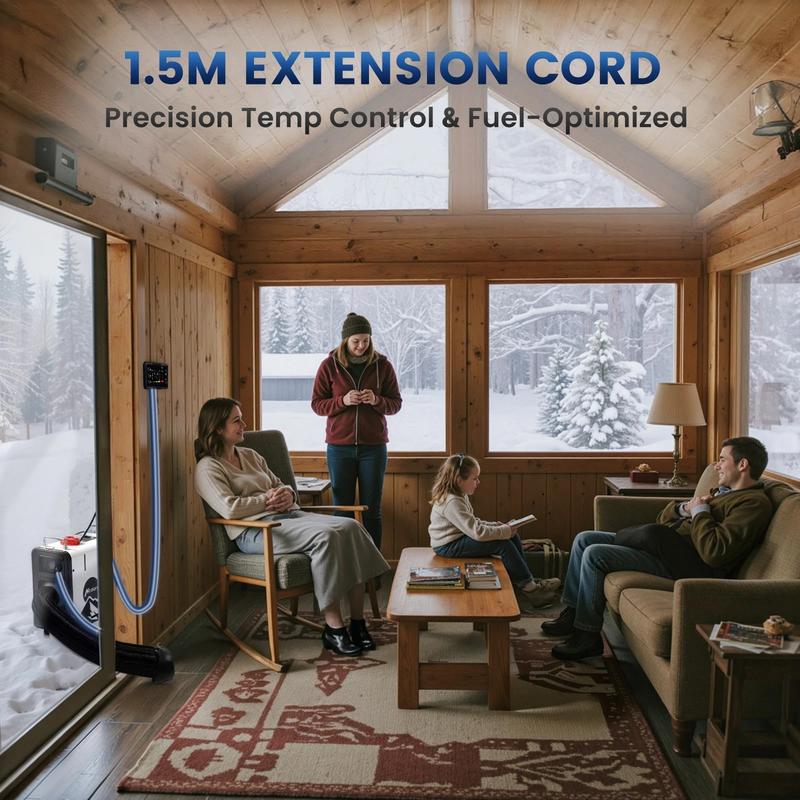 HCALORY 2025 Upgraded 8KW Diesel Air Heater 12V, Portable Diesel Heater with App Control, 10-Temperature Settings, 28% Boost in Burning Efficiency, Auto Start-Stop, and 120V AC 24V DC, for Car, RV, Campers