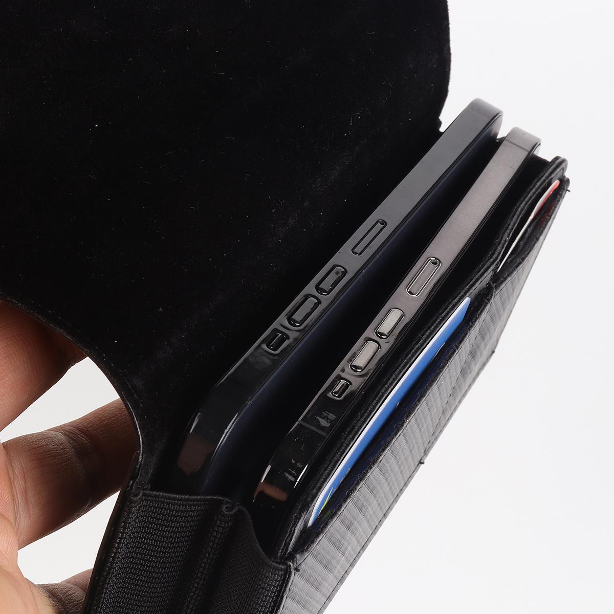Dual Phone Holster pouch PU Leather Belt Clip Card Slot Magnet Man Waist Bag Carrying Perfect For Outdoor Daily Use Dual Phone Holster pouch PU Leather Belt Clip Card Slot Magnet Man Waist Bag Carrying Perfect For Outdoor Daily Use