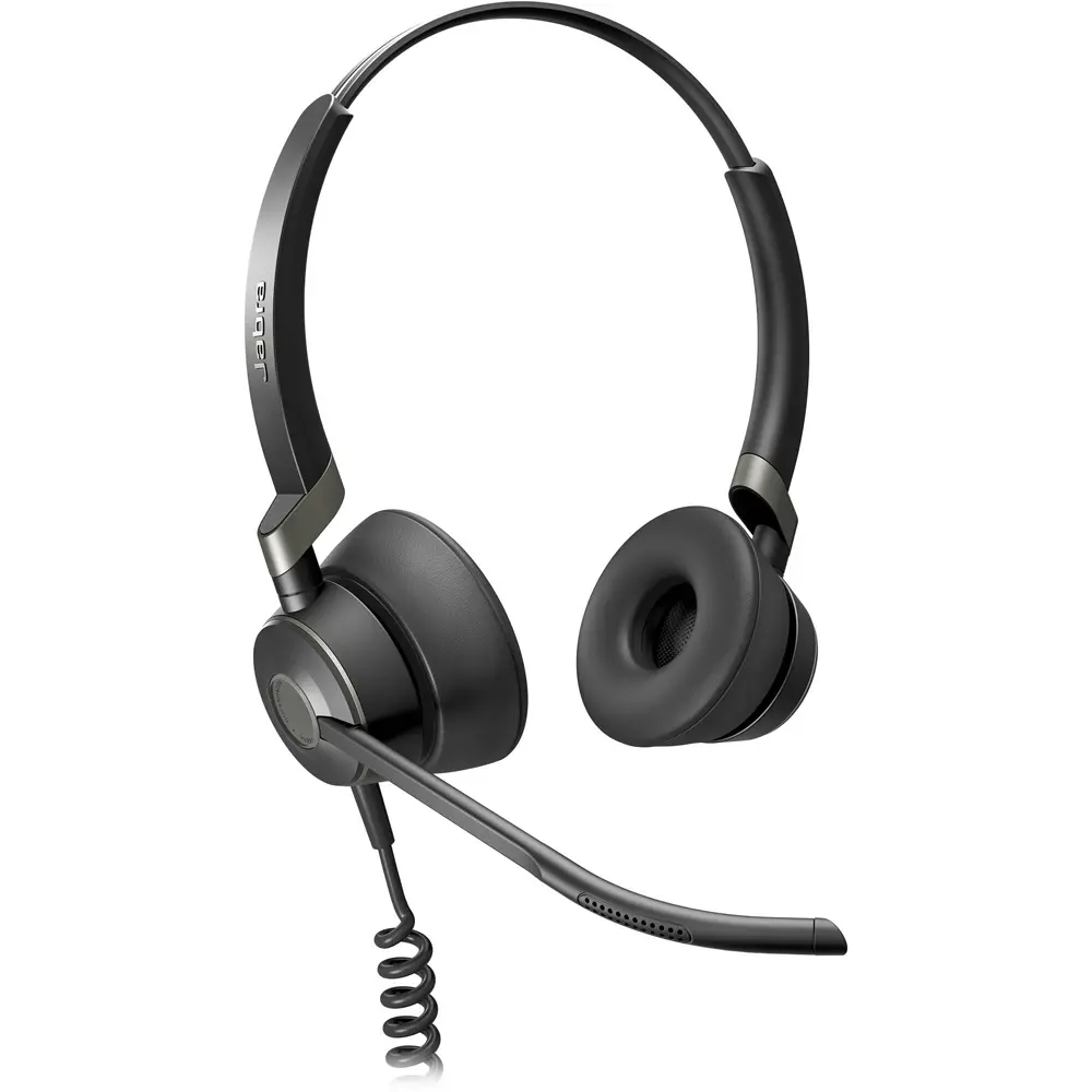Jabra Engage 50 II Electronic Cabled Stereo Headphones - USB-A Connectivity, UC Compatibility, Noise Cancelling Mics, Speech Separation, High-Fidelity Wired Headphones