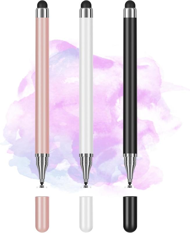 3-Pack Tablets Stylus Pen for All Touchscreen with Precision Disc Tip, 2-in-1 Universal Stylus Compatible with Android, iOS, and Phone– Perfect for Writing, Drawing, and Note-Taking