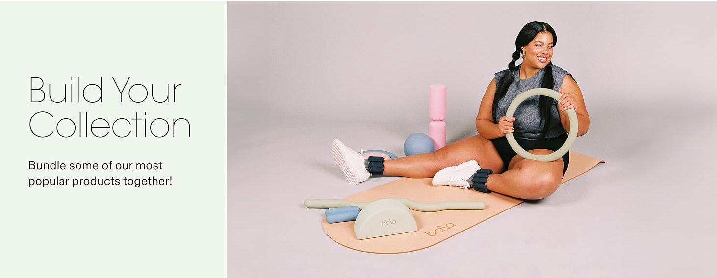 Bala Beam - 36" Ergonomic Strength Training Bar with Soft Silicone Coating Yoga Equipment Workout Bands