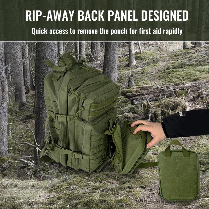 Jumahe Springtok Outdoor First Aid Kit,Tactical Molle Medical Pouch,Survival Emergency Waist Pack,Outdoor Hunting Accessories Bag,Portable Bag for Hunting,Hiking,Camping,Includes Emergency Supplies and Accessories for Multi-purpose Use