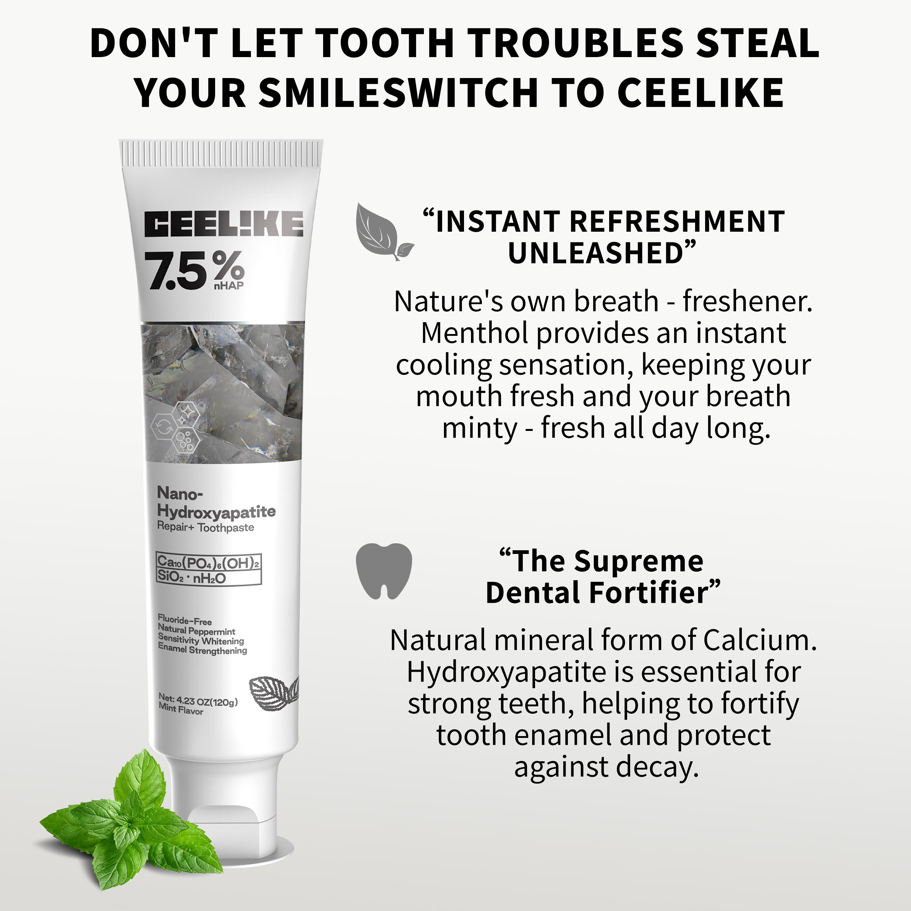 Ceelike Toothpaste & Toothbrush Combo Set, High-Efficiency Cleaning, Essential Oral Care Kit for Family