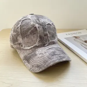 CoolCatHats Distressed Ripped Baseball Cap Retro Faded Streetwear Hat