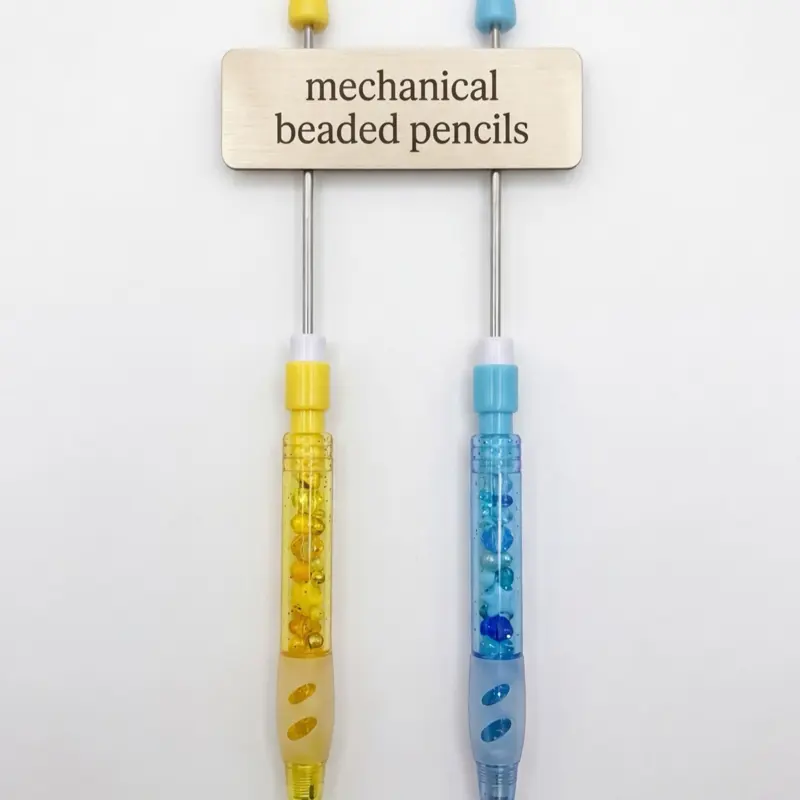 Mechanical Beaded Pencils - Unique Design with Beads for Enhanced Writing Experience