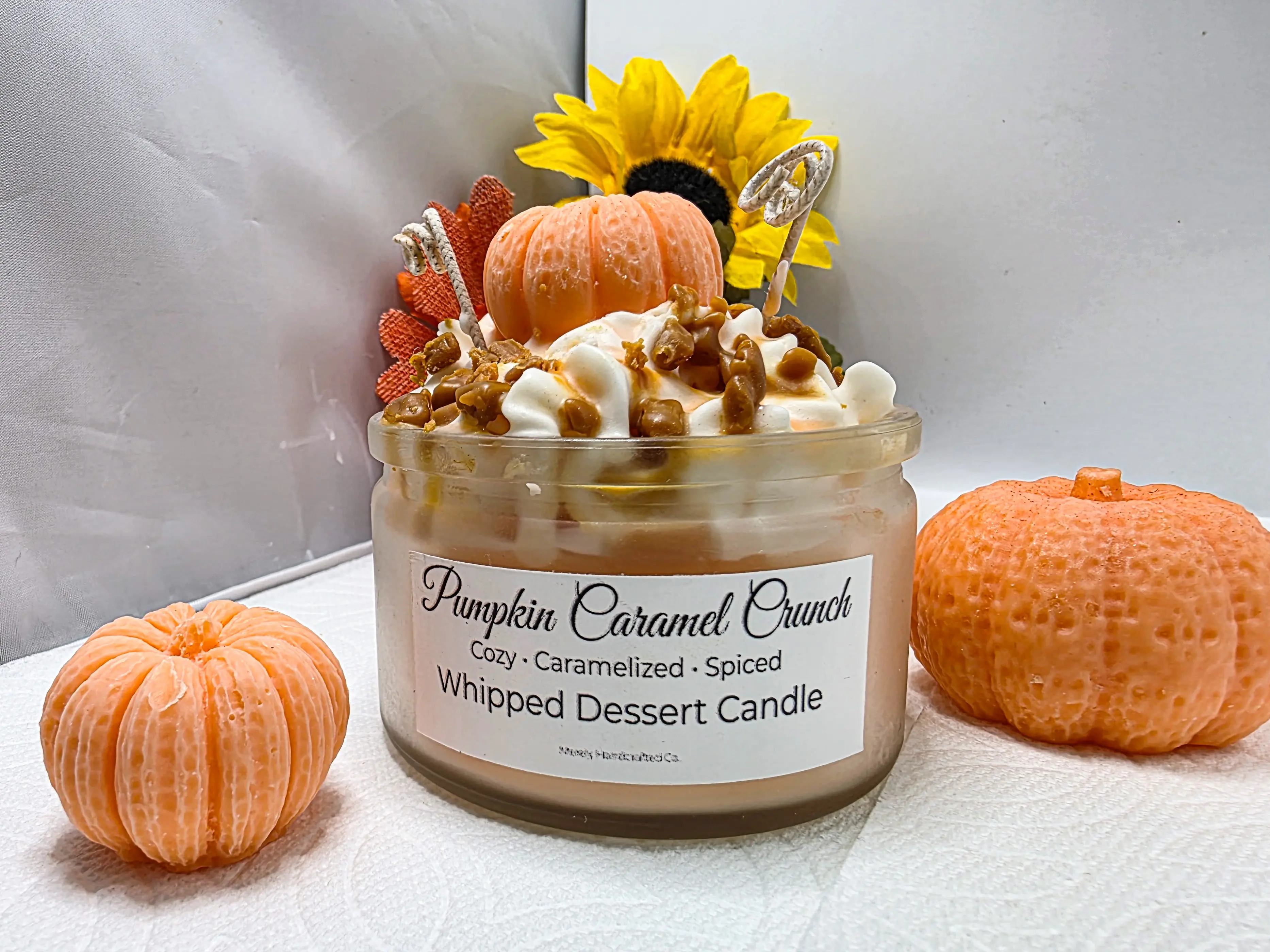 Pumpkin Caramel Crunch Mini Dessert Candle 4 oz Fall Scented Candle