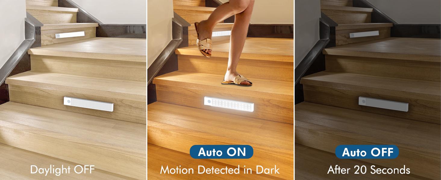 Under Cabinet Lights, LED Closet Lights with Motion Sensor Indoor, USB-C Rechargeable Counter Night Lights, Wireless Remote Kitchen Lights, Dimmable Lights for Home Decor, Kitchen, Stairs & Wardrobe Lighting, St. Patrick's Day Lights, Mother's Day Gifts