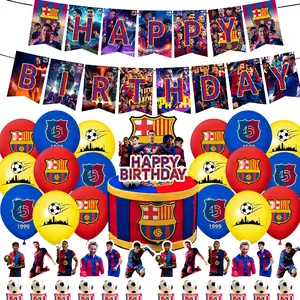 Barcelona birthday scene decoration supplies, holiday party decoration supplies, balloon set Barcelona birthday scene decoration supplies, holiday party decoration supplies, balloon set