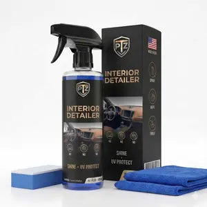 PTZ  Total Interior Cleaner & Protectant – Interior Cleaner, Cleans & Protects Leather, Vinyl, Plastic, Rubber, Glass with a Streak-Free Finish-10.1416 Fl Oz