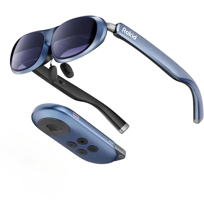 Rokid Joy Pack (AR Max Glasses & Station), Play While Charging, Smart Glasses with Google Play, 360" Micro-OLED Display, Compatible with Steam Deck