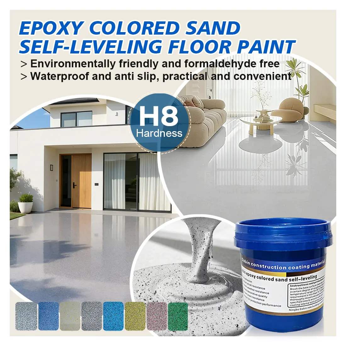 Complete DIY Epoxy Sand Paint Kit One Person Can Complete the Construction Equipped with A Tool Kit Epoxy Floor Paint