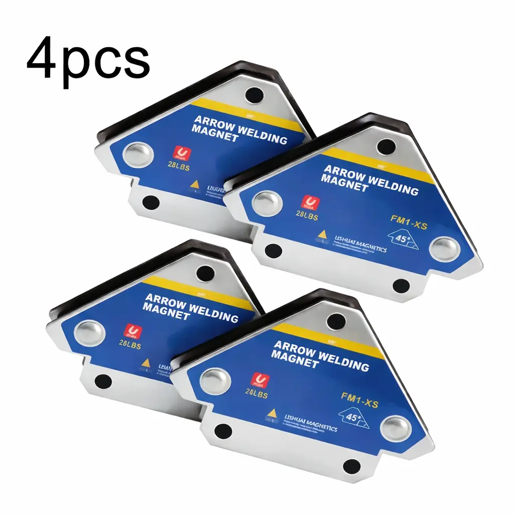 Set of 4 Magnetic Welding Holders – Multi-Angle Solder Magnets for Precise Positioning and Strong Grip, Durable Metalworking Clamps for 45 ° , 90 ° , and 135 °   Angles, Perfect for Welding, Fabrication, DIY Projects, Workshop, Garage, and Professional Us