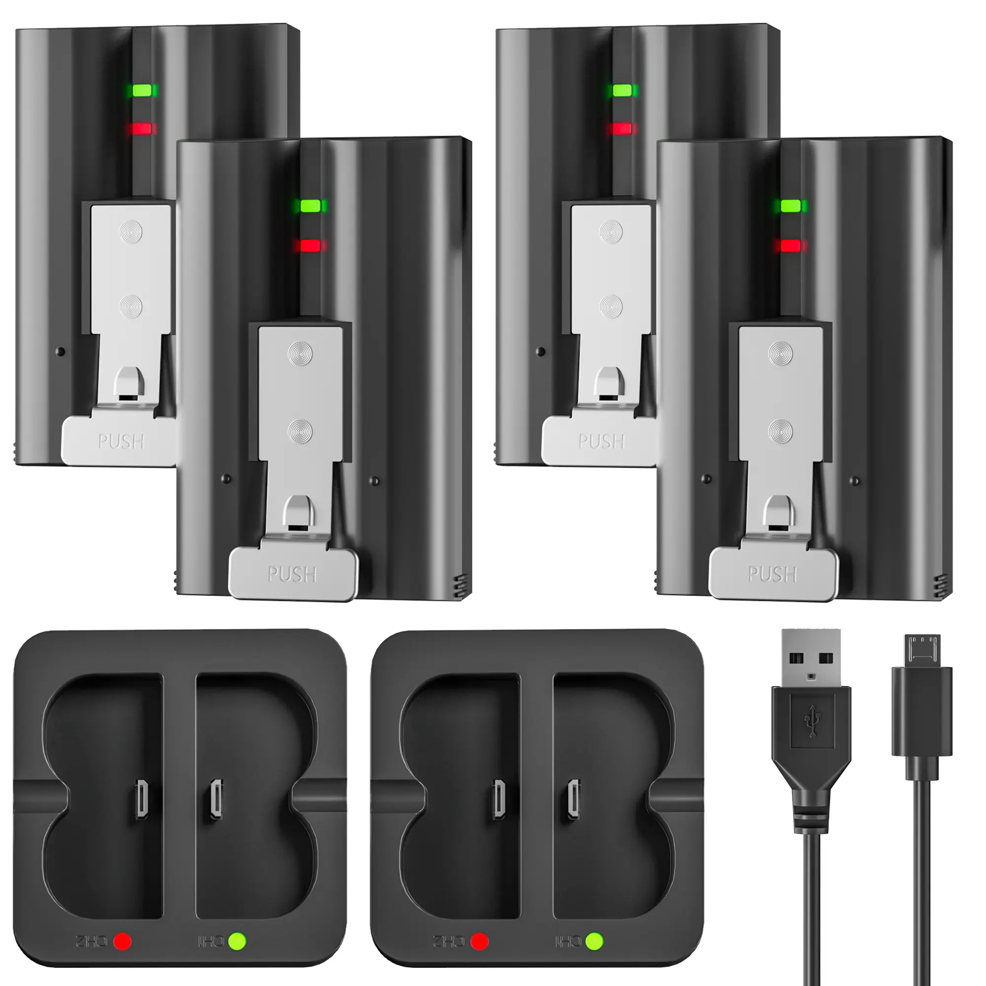 7200mAh 3.65V Rechargeable Ring-Compatible Camera Power Replacement Battery with Charger Station, Indoor Accessories for Ring Doorbell Camera 2/3/3 Plus/4, Spotlight & Stick Up Cam