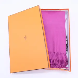Pre-owned  shawl scarf pink cashmere women' W20113