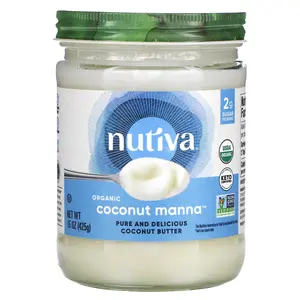 Nutiva Organic Coconut Manna, Pure and Delicious Coconut Butter, 15 oz (425 g)