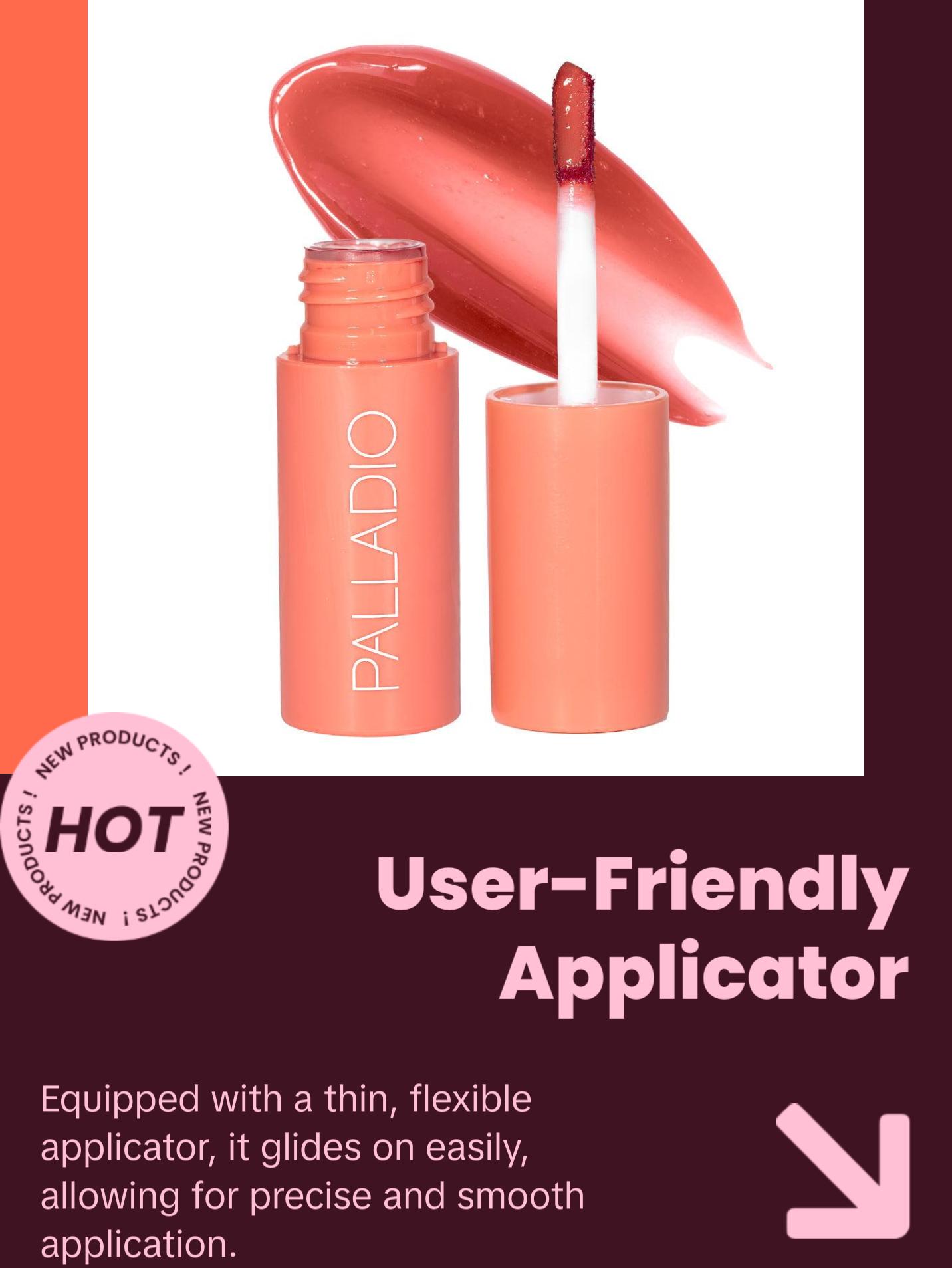 Palladio Jelly Tint, Liquid Stain for Cheeks & Lips, Vivid Color Lip Stain, Lightweight Non-Sticky and Transfer-proof, Natural Finish Makeup