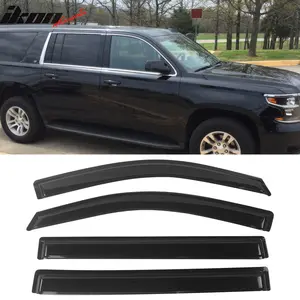 Window Visors for Chevy Suburban 2015-2020 Slim Style Smoke Tinted Acrylic