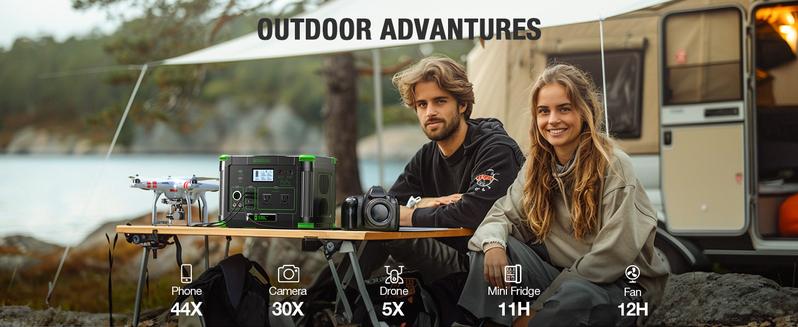 Outdoor Power Station: EBL 500W Solar Generator w/ 519Wh Battery & 10 Ports | Powers Your Camping, Road Trips & Emergencies