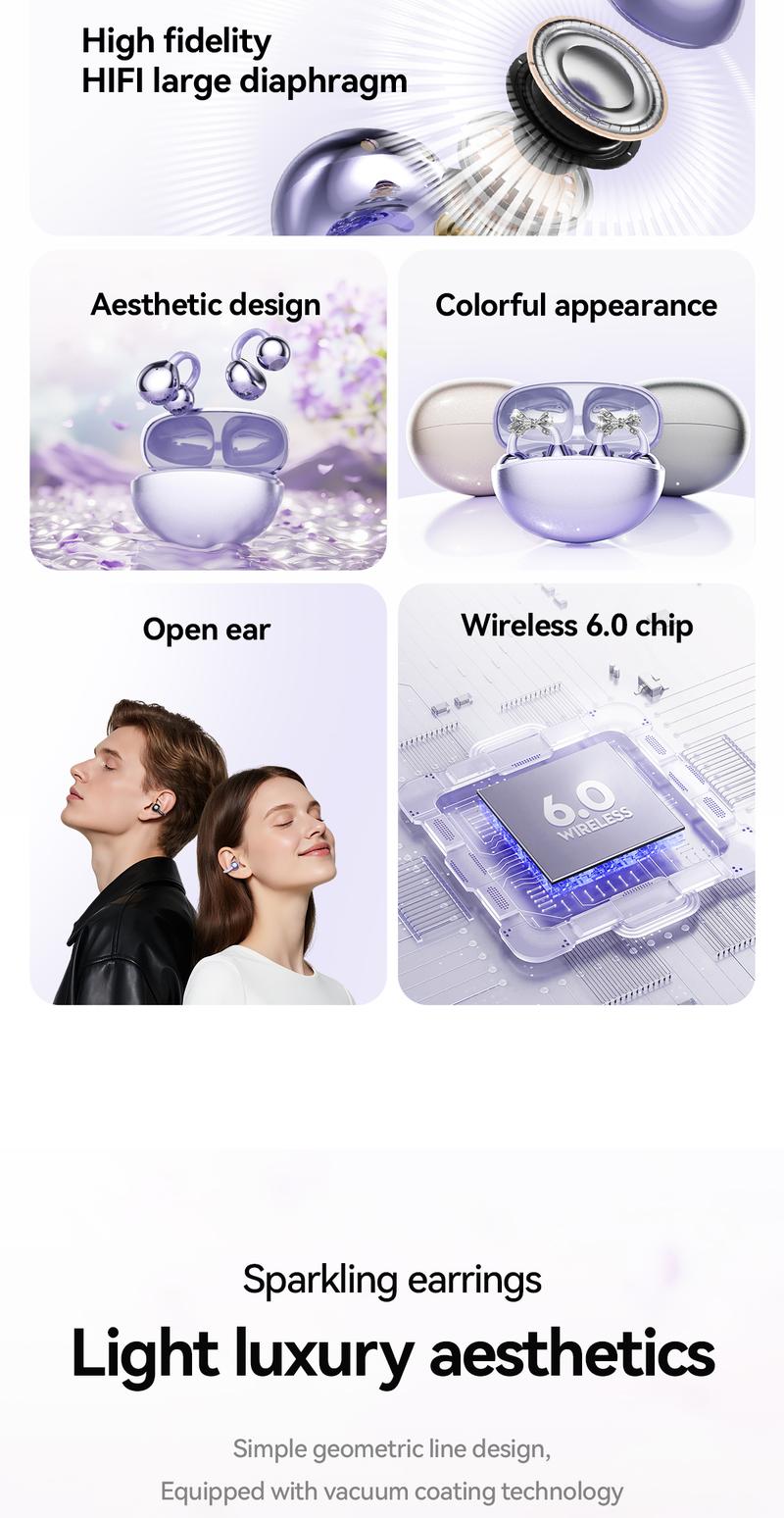 CHENRUIDA GL8 Clip On Wireless Headphones with 2025 Bluetooth 6.0 for Faster Stable Connection Low Power Use DT6.0 Pulse Directional Tech 360° ACS Panoramic Sound IPX7 Waterproof Audio Earbuds for Music&Calls Comfortable for Sports New Ear Accessories TWS CHENRUIDA GL8 Clip On Wireless Headphones with 2025 Bluetooth 6.0 for Faster Stable Connection Low Power Use DT6.0 Pulse Directional Tech 360° ACS Panoramic Sound IPX7 Waterproof Audio Earbuds for Music&Calls Comfortable for Sports New Ear Accessories TWS