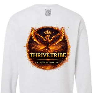 Thrive Tribe Strive to Thrive Phoenix Shirt | Motivational Phoenix Graphic Tee | Unisex Shirt | Ash, Black, Sand & Smoke | Live Host Supported