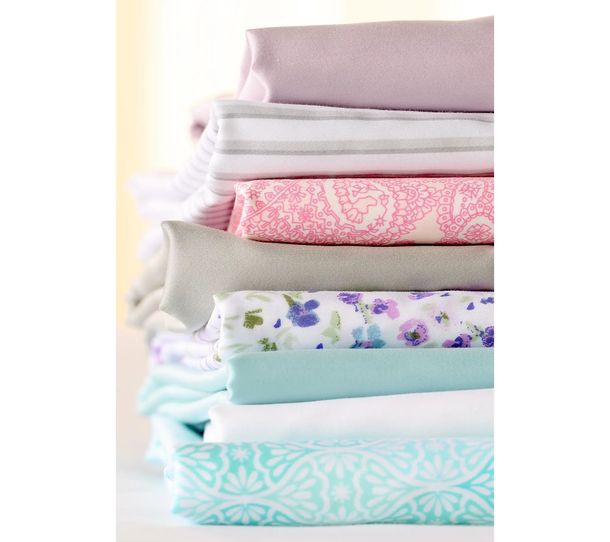 Home Reflections 1200TC Cotton Blend Sateen Sheet Set Pillowcases Durable Fabric Silky Satin Bedding