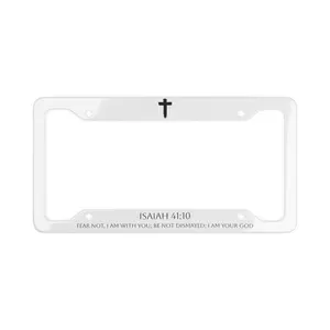 Faith License Plate Frame: Religious Christian Car Decor