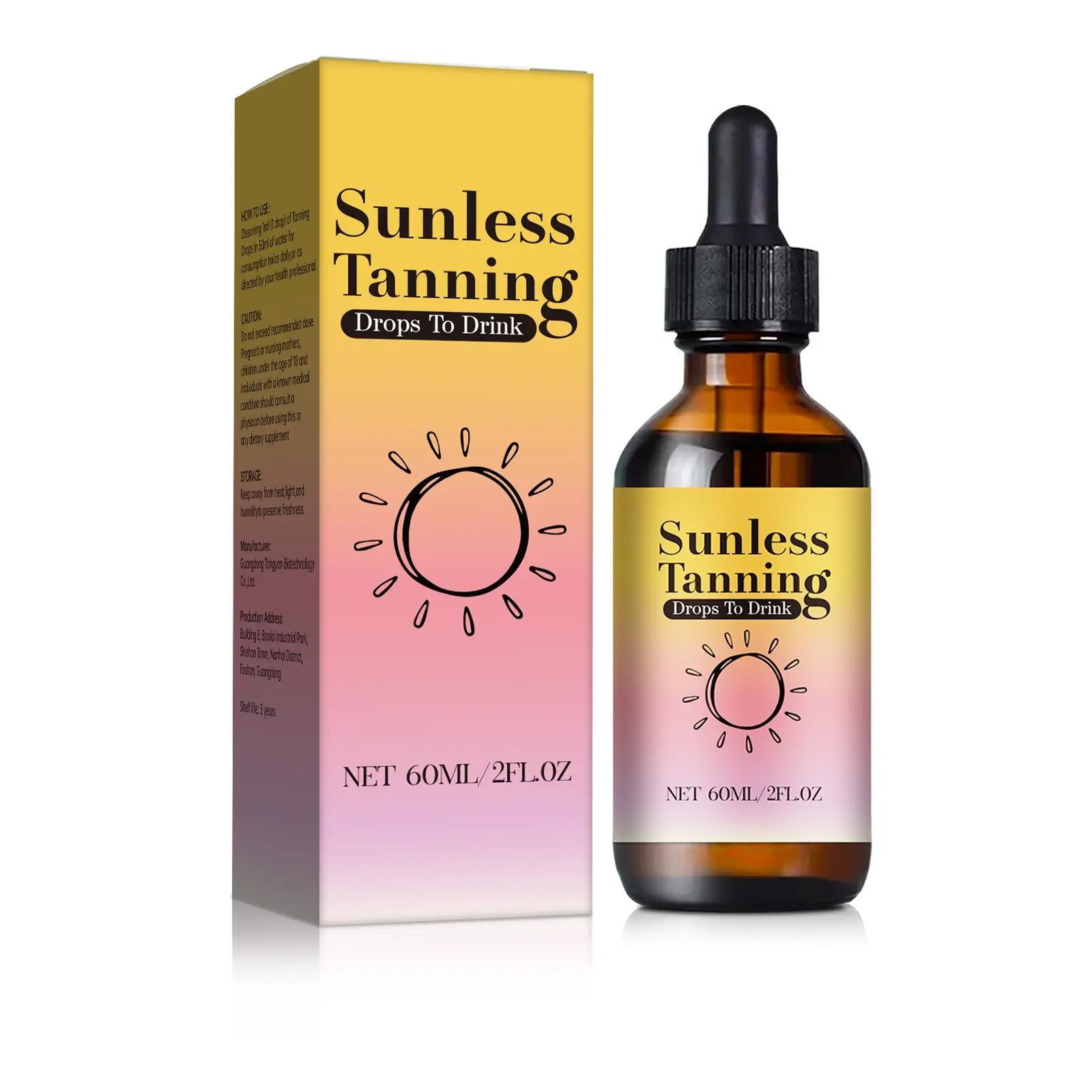 Tanning Drops - Tanning Products - Sunless Tanning Drops To Drink - Sunless Safe Tanning - Bronzing Face Drops - Sunless Tanner - Bronze Tanning for Face and Body - Promotes Healthy Skin, Suitable for All Skin Types