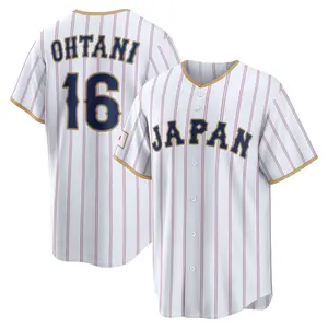 Ohtani 16 Japan Baseball Pinstripe Jersey, Sportswear Fan Shirt