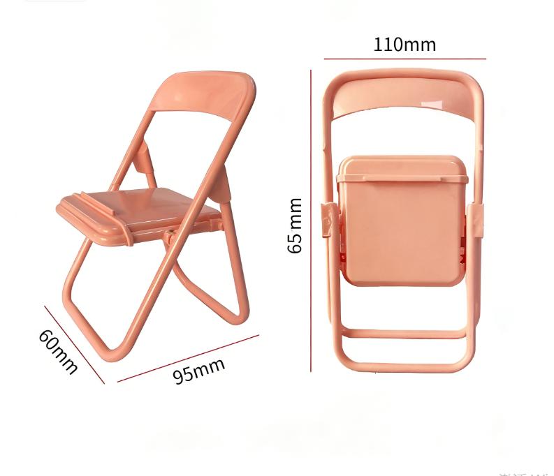 MUNBYN  Foldable Chair Cell Phone Stand-1PCS Desktop Multifunction Mobile Phone Holder Lazy Phone Stand Mount Folding Cellphone