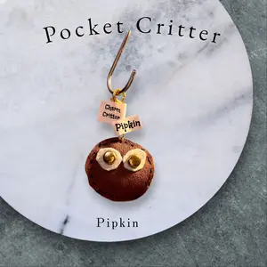 Pocket Critter Pipkin - Tiny Explorer Keychain with Wide Eyes and Curious Spirit for Collecting Magic Moments