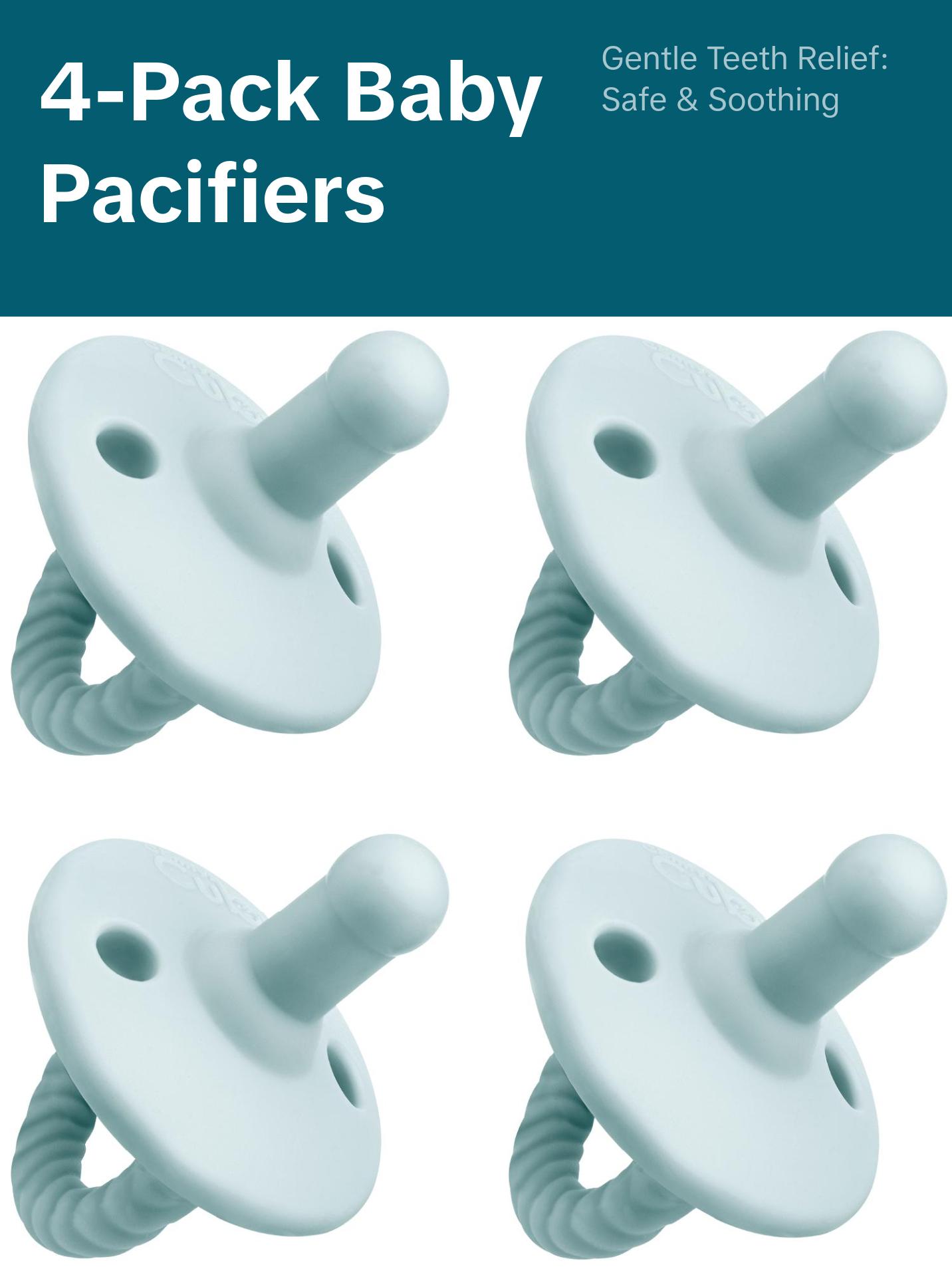 Pacifier Soother Baby 4 Pack of Pacifiers Newborn Teething 100% Food ...