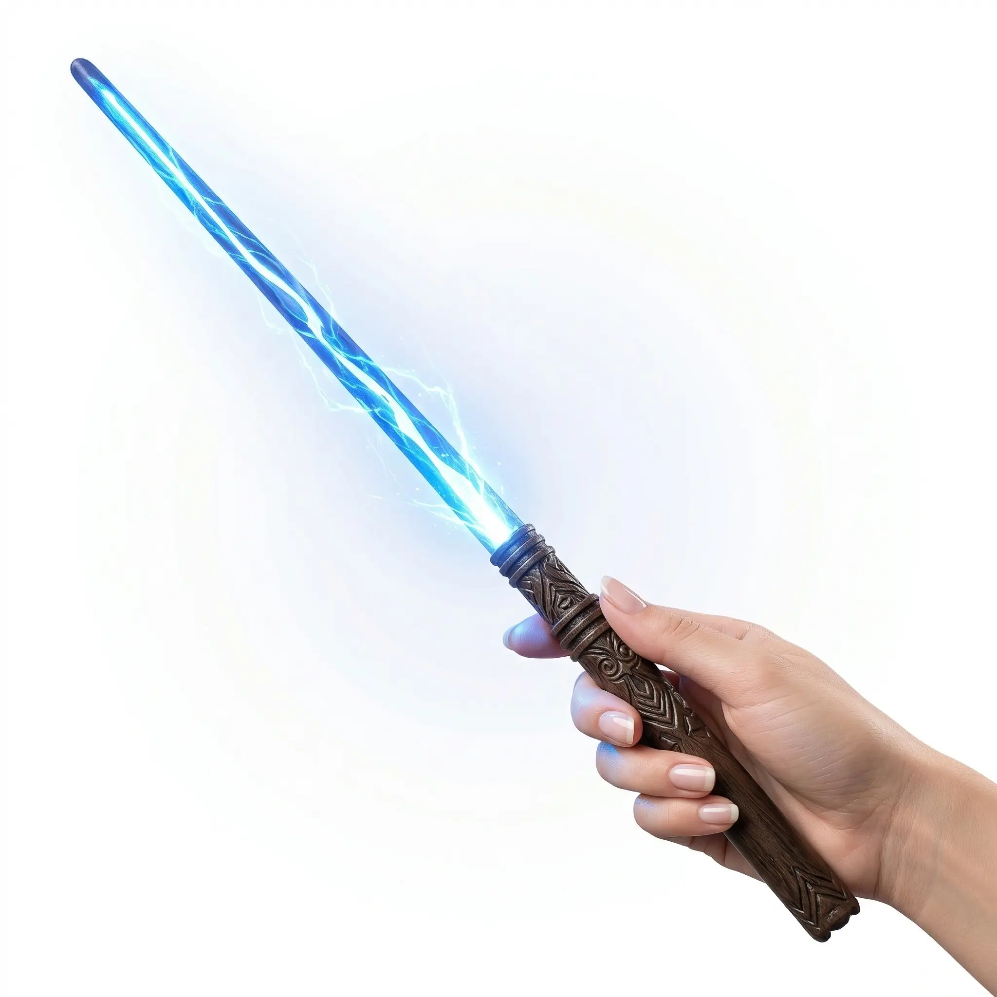 Realistic Rechargeable Flora-Steel ABS Magical Light Wizard/Witch Wand Set, Halloween Cosplay Party Props, Ideal Gift for Role-Playing Enthusiasts & Cosplay Accessories, Fantasy