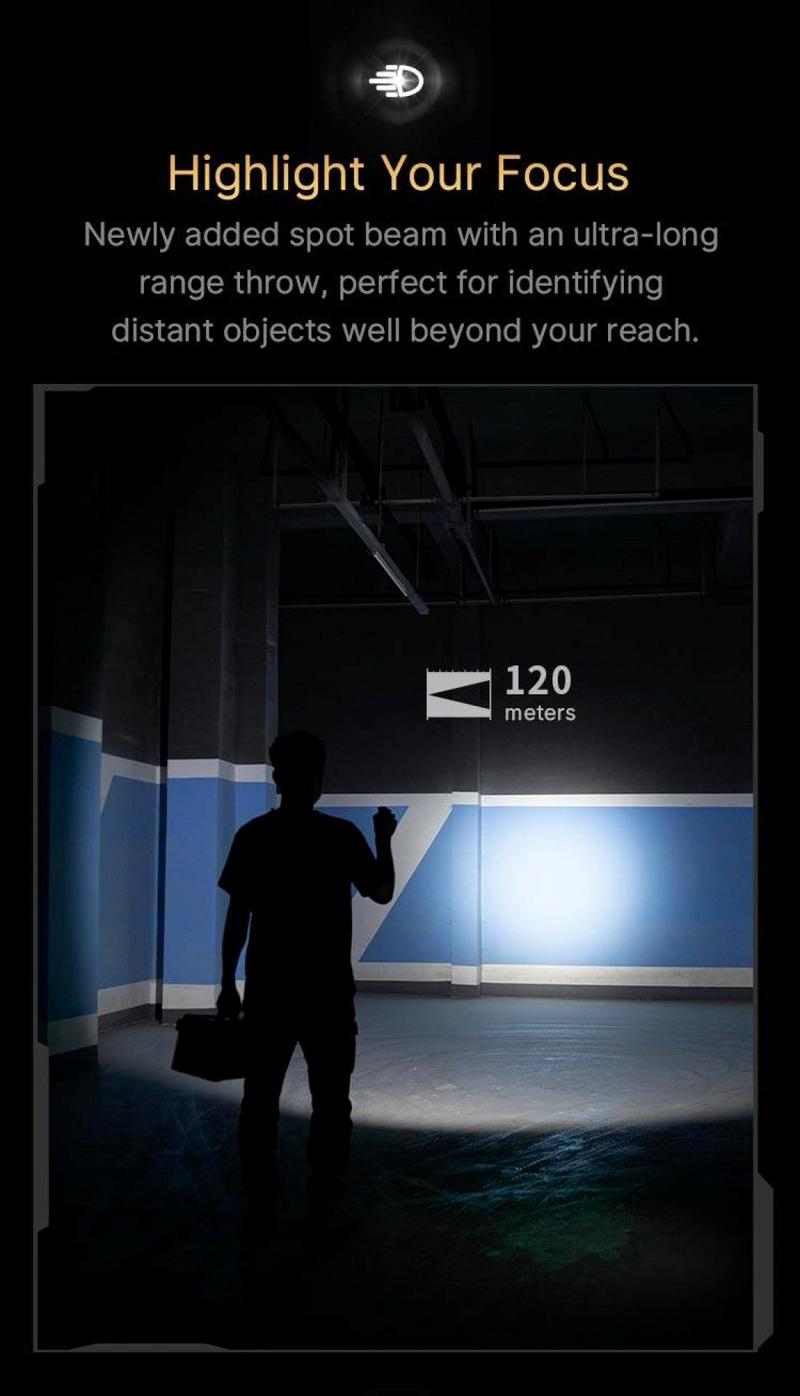 OLIGHT Oclip Pro Clip on Flashlight with Floodlight Spotlight and Red Light