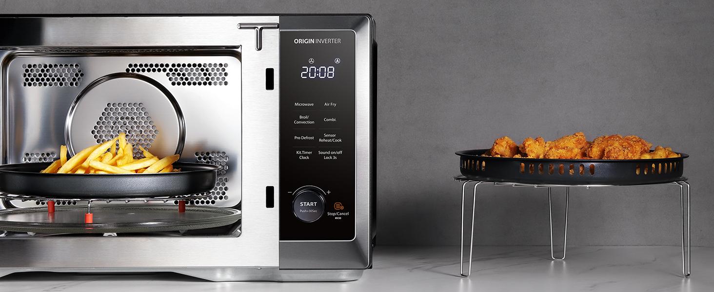 TOSHIBA 7-in-1 Countertop Microwave Oven, 1.0 cuft. Air Fryer Combo with Inverter Convection, Humidity Sensor, Even Defrost, 27 Auto Menu & 47 Recipes Kitchen Appliances, Spring Glow Up TOSHIBA 7-in-1 Countertop Microwave Oven, 1.0 cuft. Air Fryer Combo with Inverter Convection, Humidity Sensor, Even Defrost, 27 Auto Menu & 47 Recipes Kitchen Appliances, Spring Glow Up