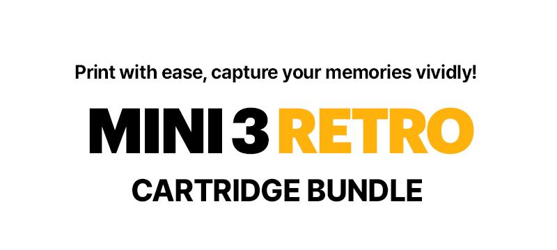 KODAK Mini 3 Retro 4PASS Portable Photo Printer (3x3 inches) 38 sheets Bundle